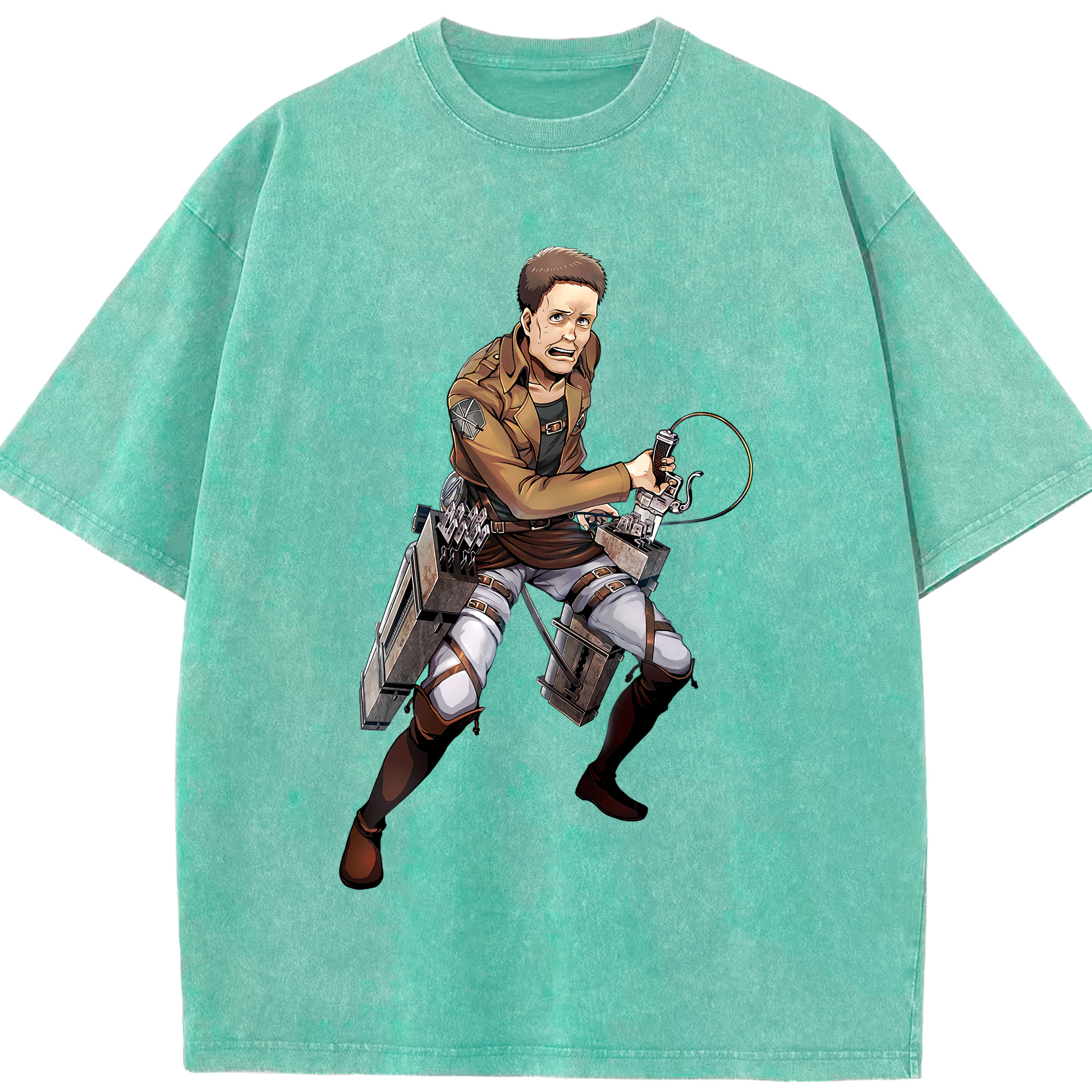 （画像用） 進撃の巨人 Attack on Titan 綿100% ヴィンテージ風 半袖Tシャツ（フロントプリント）